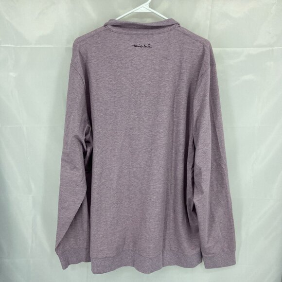 Travis Mathew Men 2XL 1/4 Zip Golf Pullover Top Purple Stripe Performance Stretc - Picture 3 of 9